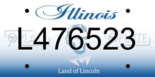 L476523 Illinois License Plate
