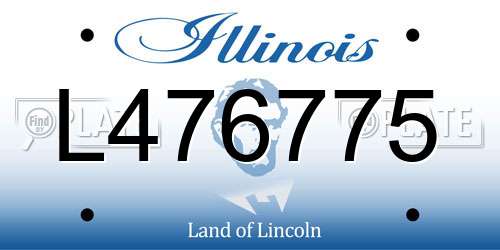 L476775 Illinois License Plate