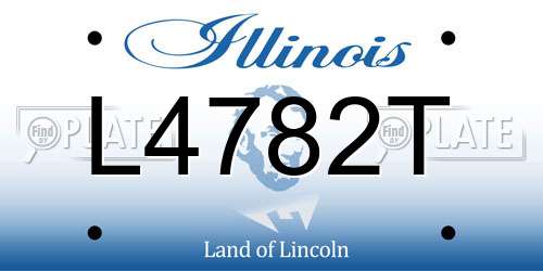 L4782T Illinois License Plate