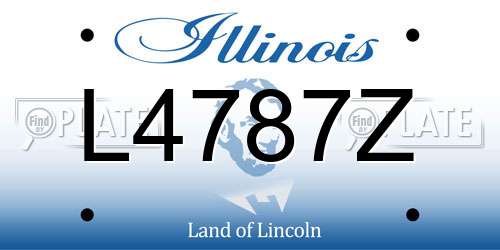 L4787Z Illinois License Plate