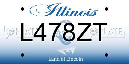 L478ZT Illinois License Plate
