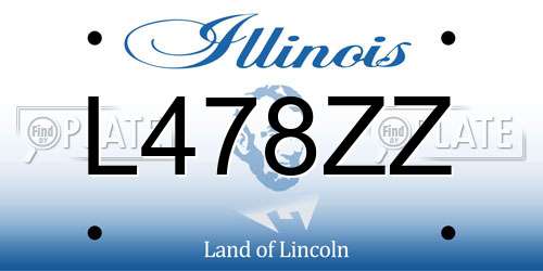 L478ZZ Illinois License Plate