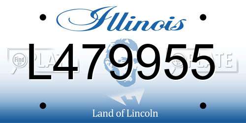 L479955 Illinois License Plate