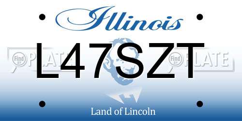 L47SZT Illinois License Plate