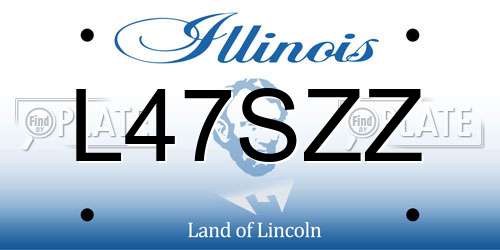 L47SZZ Illinois License Plate
