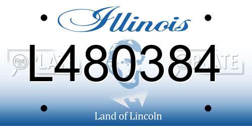 L480384 Illinois License Plate