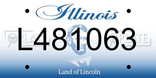 L481063 Illinois License Plate