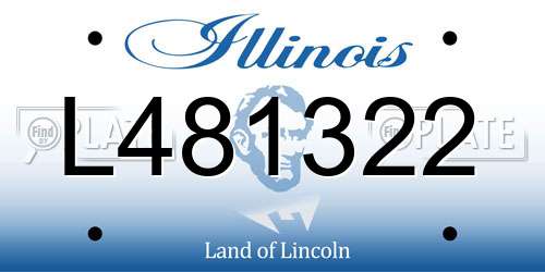 L481322 Illinois License Plate