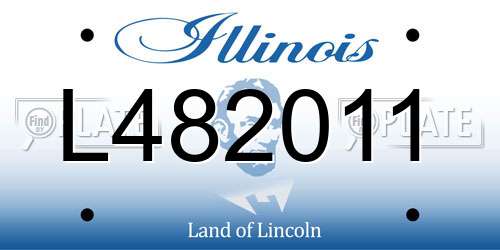 L482011 Illinois License Plate