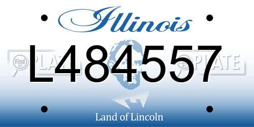 L484557 Illinois License Plate