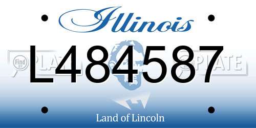 L484587 Illinois License Plate