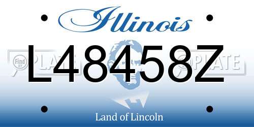 L48458Z Illinois License Plate