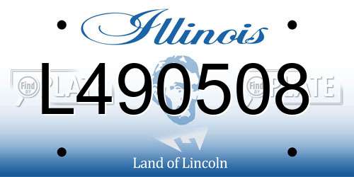 L490508 Illinois License Plate