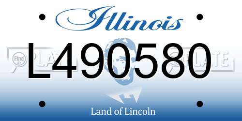 L490580 Illinois License Plate