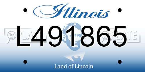 L491865 Illinois License Plate