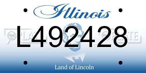L492428 Illinois License Plate