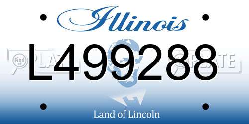 L499288 Illinois License Plate