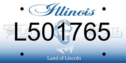L501765 Illinois License Plate