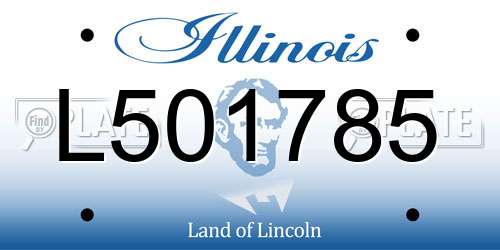 L501785 Illinois License Plate
