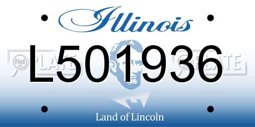 L501936 Illinois License Plate