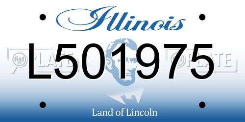 L501975 Illinois License Plate