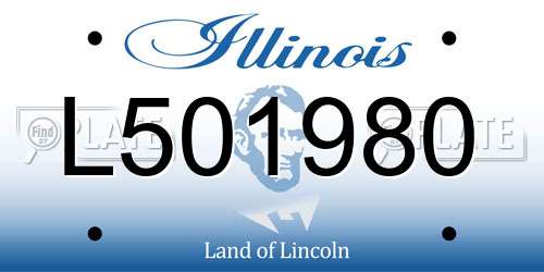 L501980 Illinois License Plate