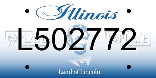 L502772 Illinois License Plate