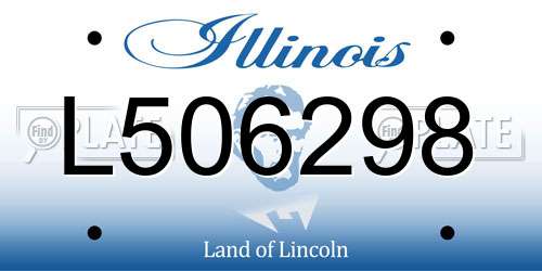L506298 Illinois License Plate