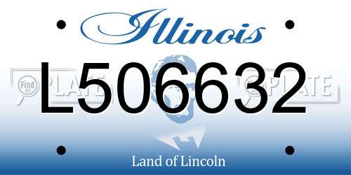 L506632 Illinois License Plate