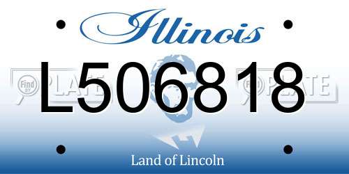 L506818 Illinois License Plate