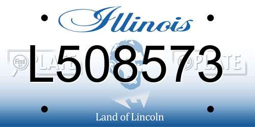 L508573 Illinois License Plate