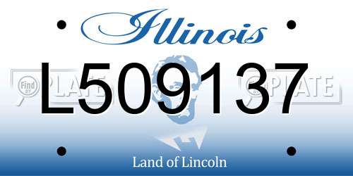 L509137 Illinois License Plate