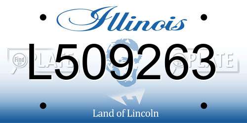 L509263 Illinois License Plate