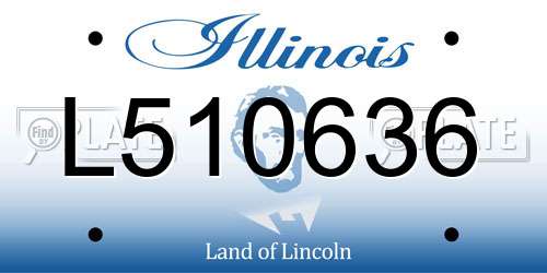 L510636 Illinois License Plate
