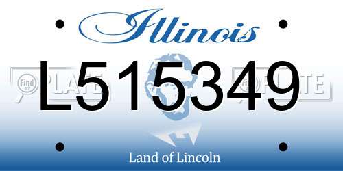 L515349 Illinois License Plate