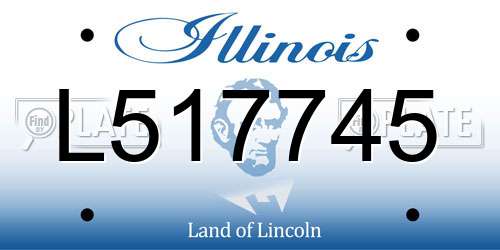 L517745 Illinois License Plate