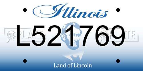 L521769 Illinois License Plate