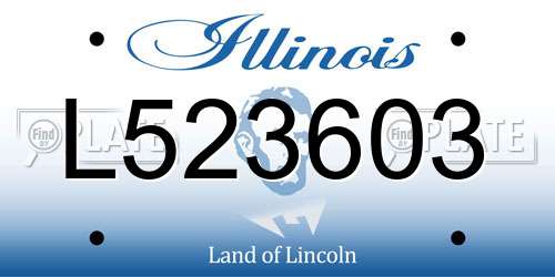 L523603 Illinois License Plate