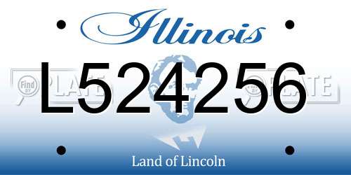 L524256 Illinois License Plate