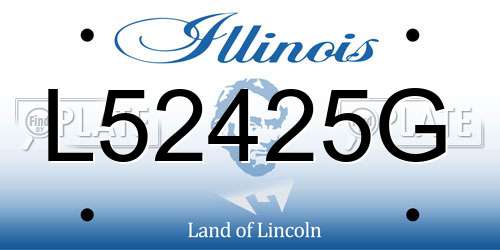 L52425G Illinois License Plate