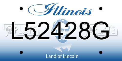 L52428G Illinois License Plate