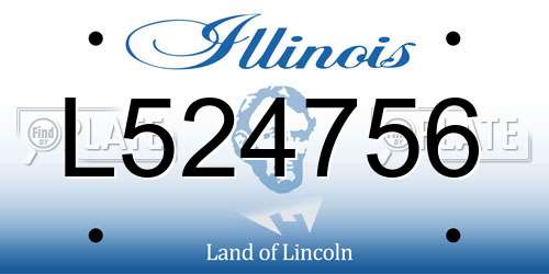 L524756 Illinois License Plate