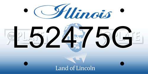 L52475G Illinois License Plate