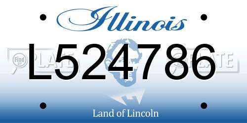 L524786 Illinois License Plate