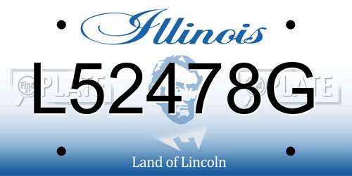 L52478G Illinois License Plate