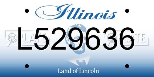 L529636 Illinois License Plate