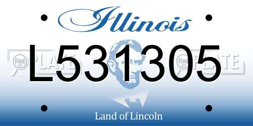 L531305 Illinois License Plate