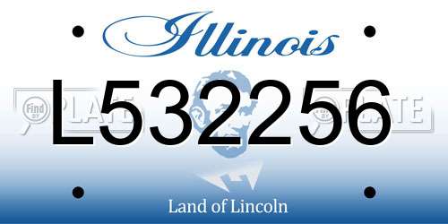 L532256 Illinois License Plate