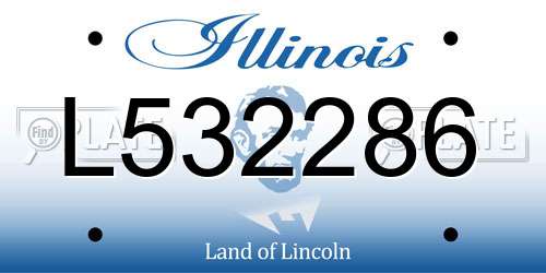 L532286 Illinois License Plate