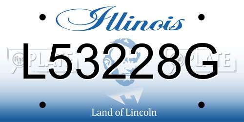 L53228G Illinois License Plate